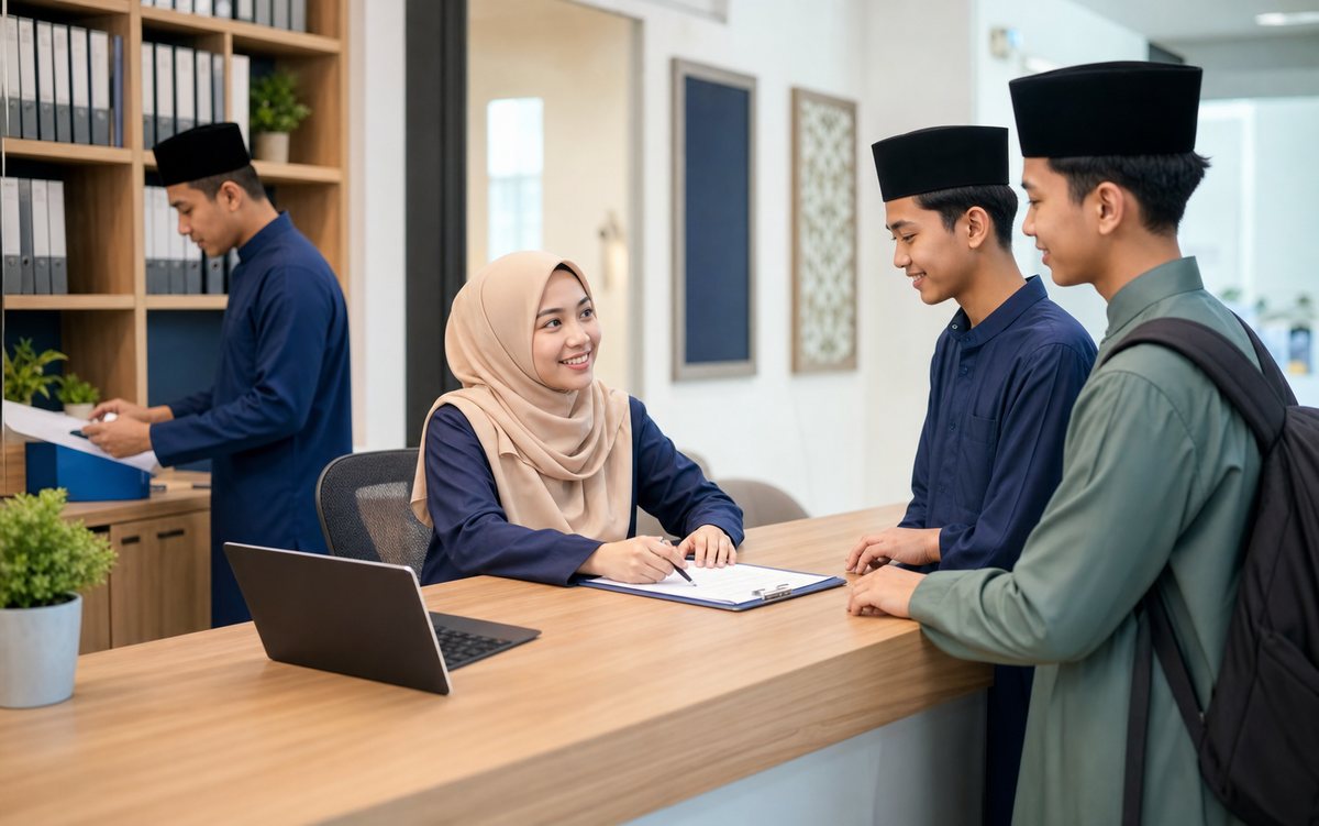 Pentadbir institusi tahfiz membantu urusan pendaftaran pelajar